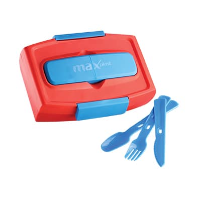 MAX Lunch Box with Cutlery Set – Spoon, Fork & Knife (0067)
