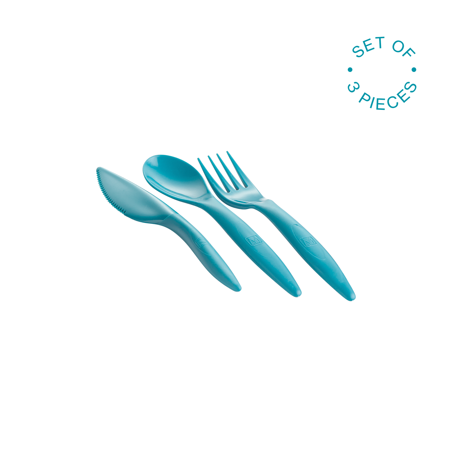 M-DESIGN Plastic Cutlery Set – 3pcs (Knife + Fork + Spoon) (75079)