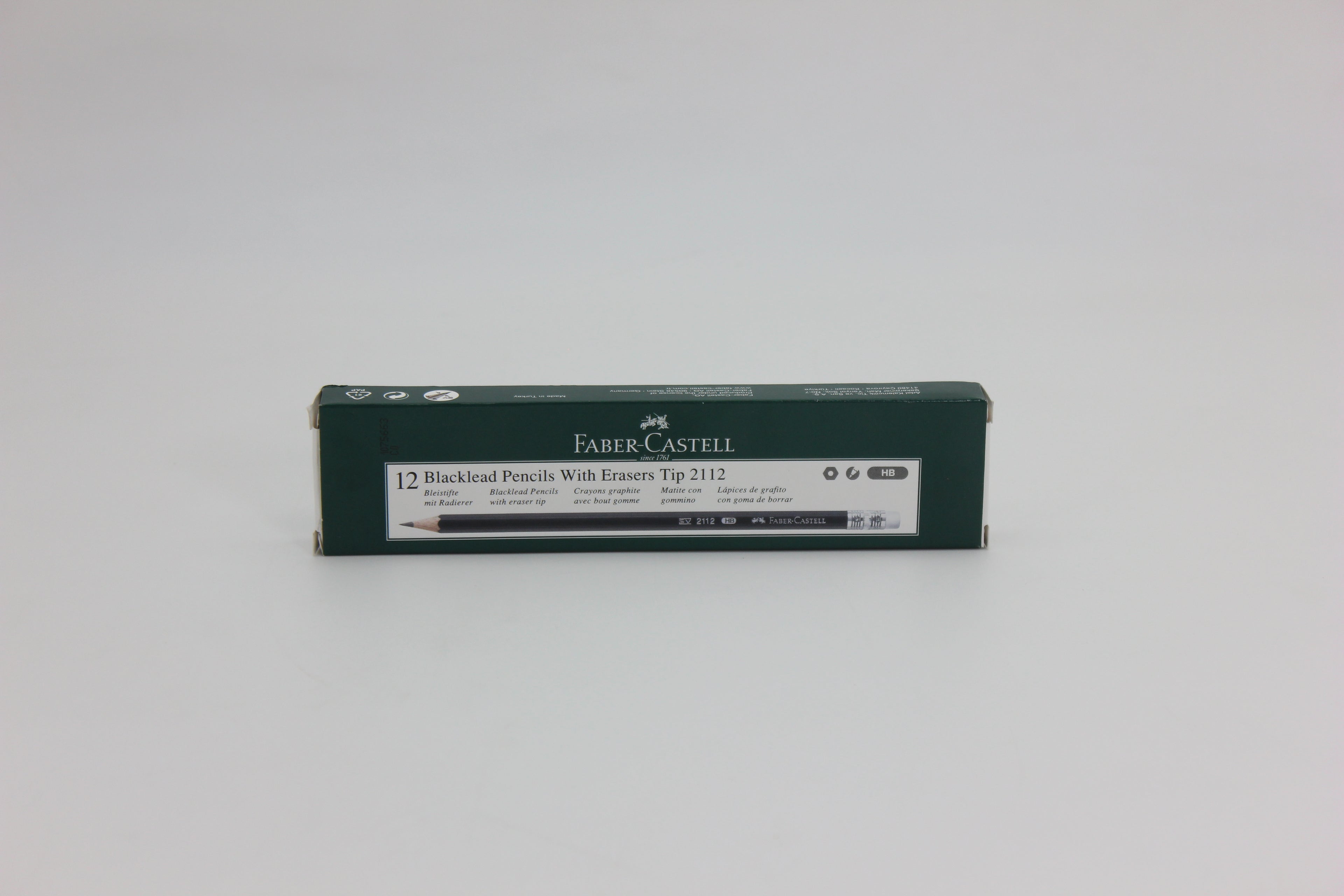 Faber Castell HB pencil number 2112 with eraser