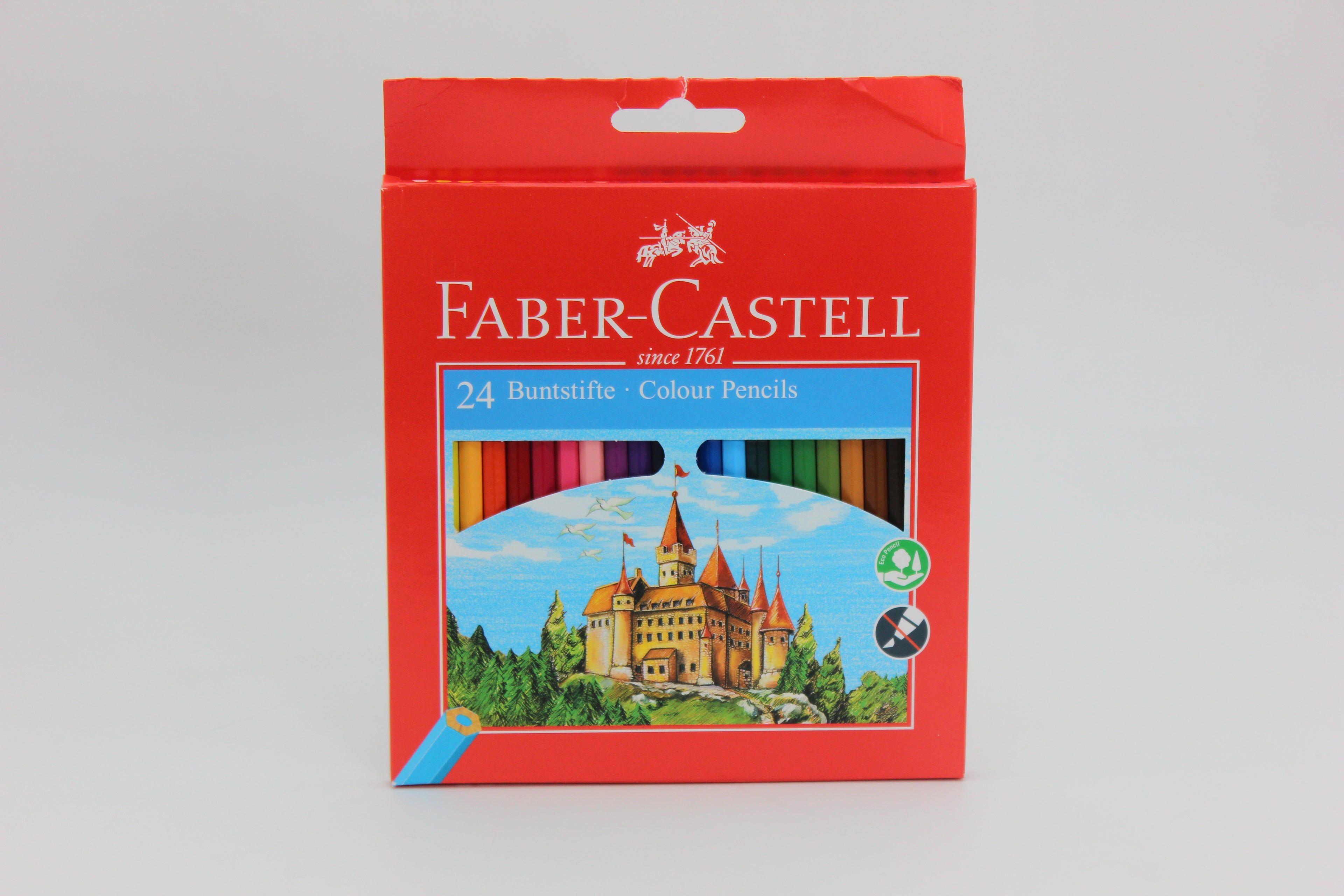 Set of 24 long Faber Castell colored pencils