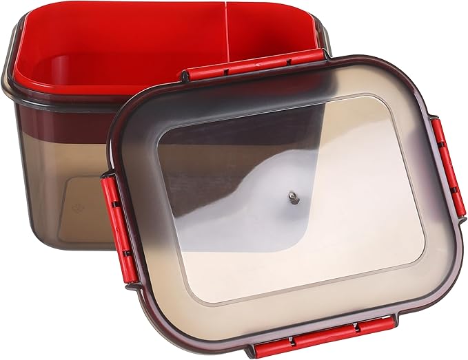 M-DESIGN Lunch Box 2.3L – Black with Red Clip (6450)