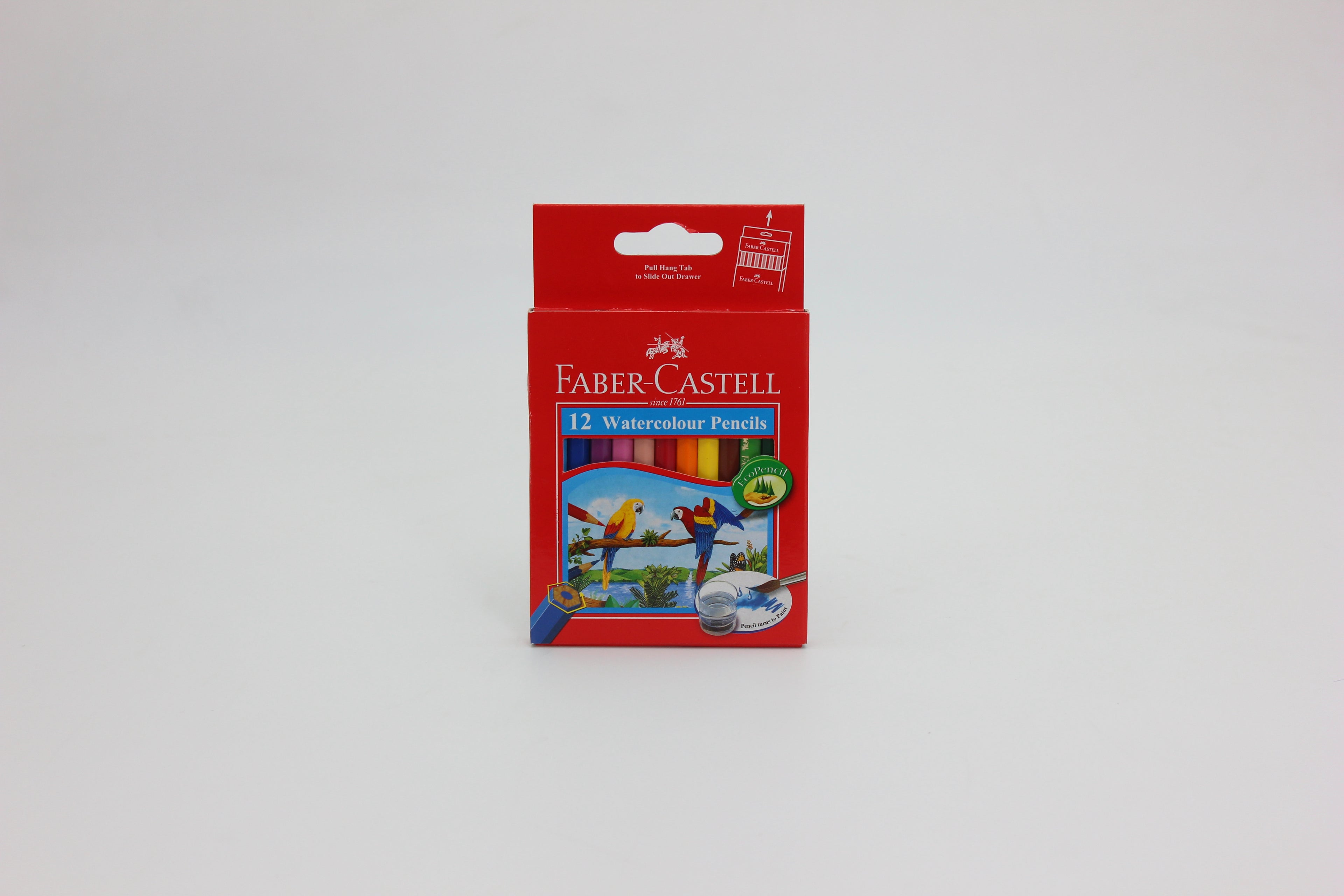 Set of 12 colored Faber Castell short pencils