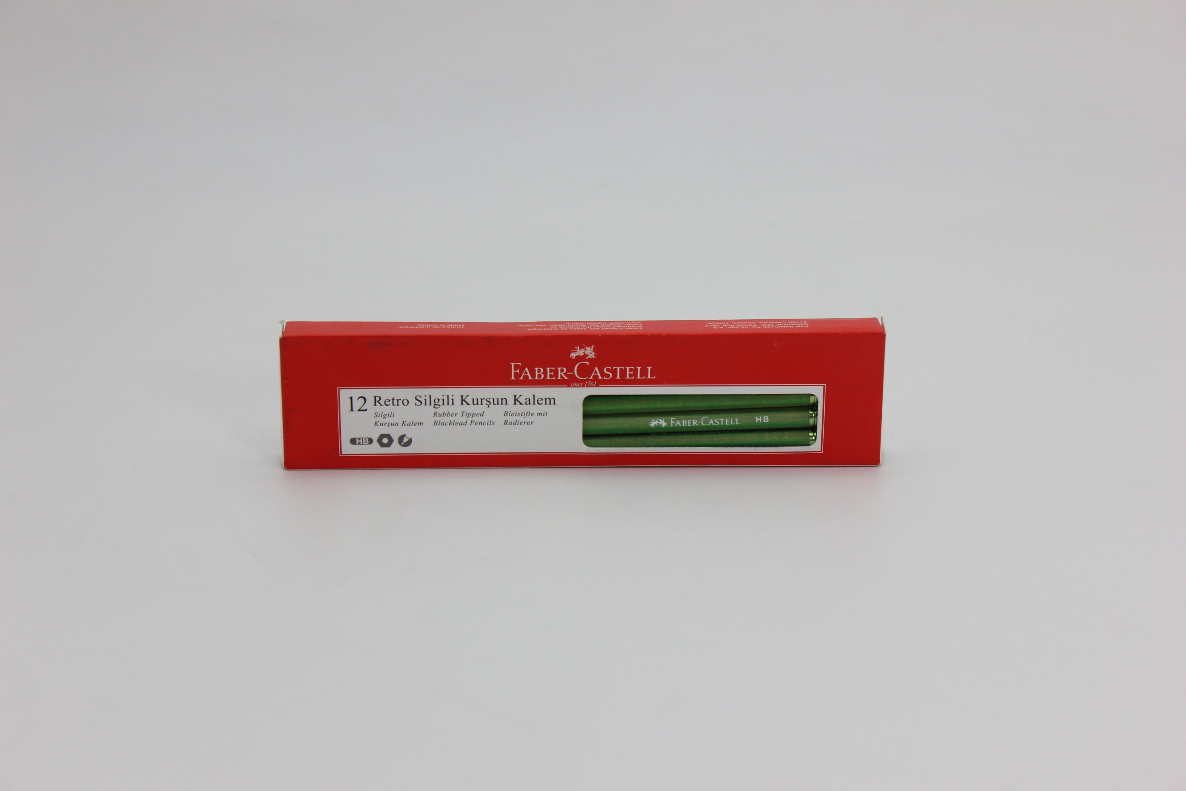 Faber Castell HB colored pencil number 211201 with eraser