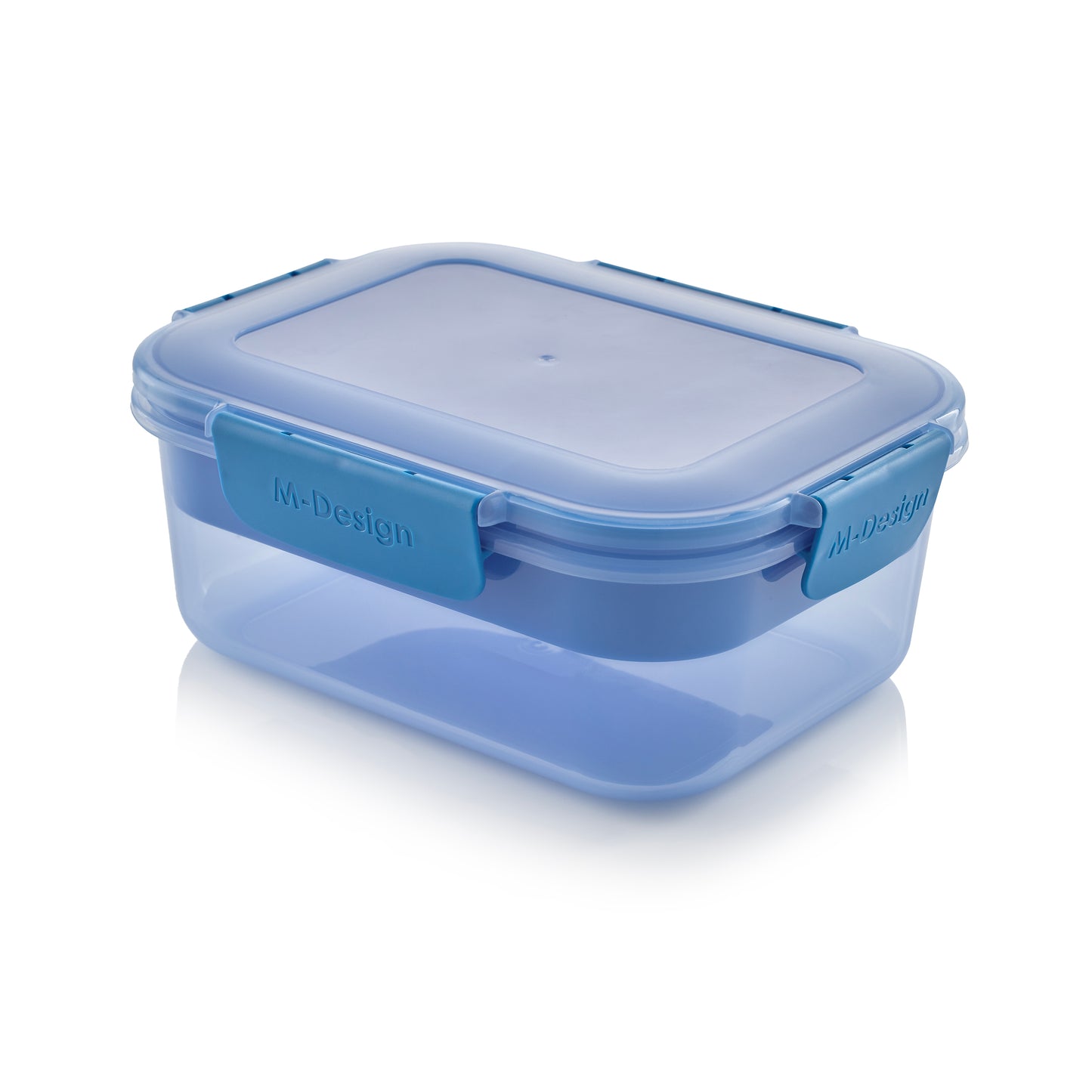 M-DESIGN Lunch Box 1.6L – Blue with Clip (6442)
