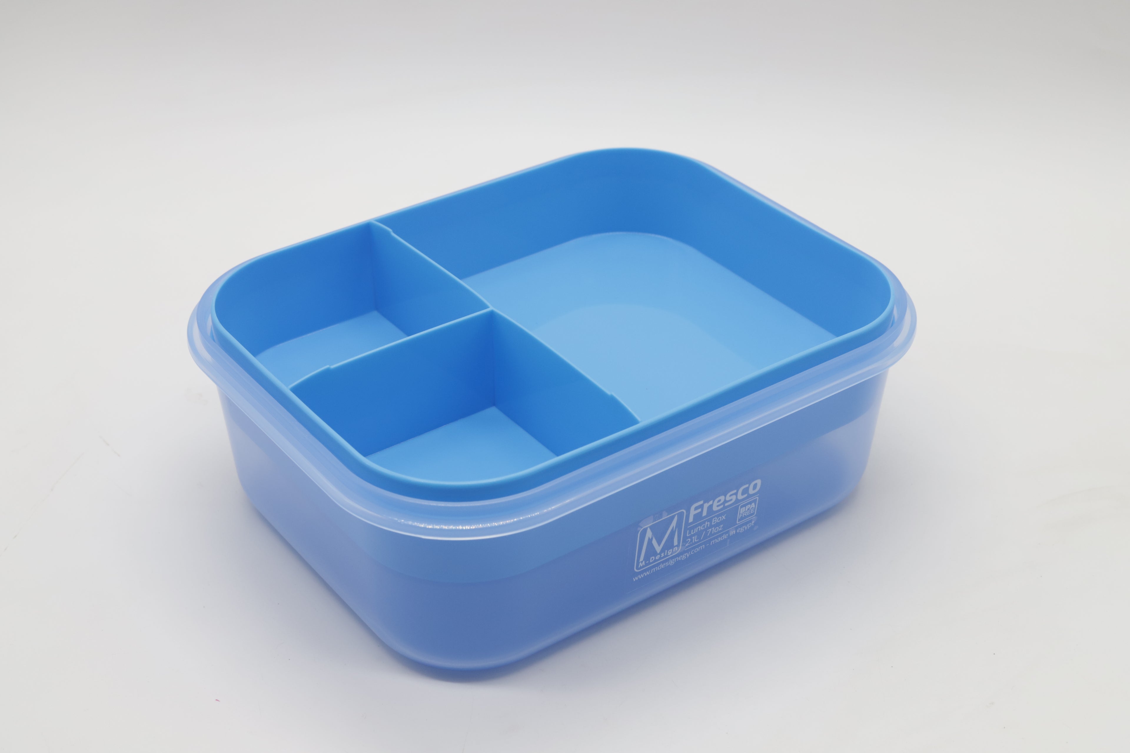 M-DESIGN Lunch Box 2.1L – Blue with Clip (6445)