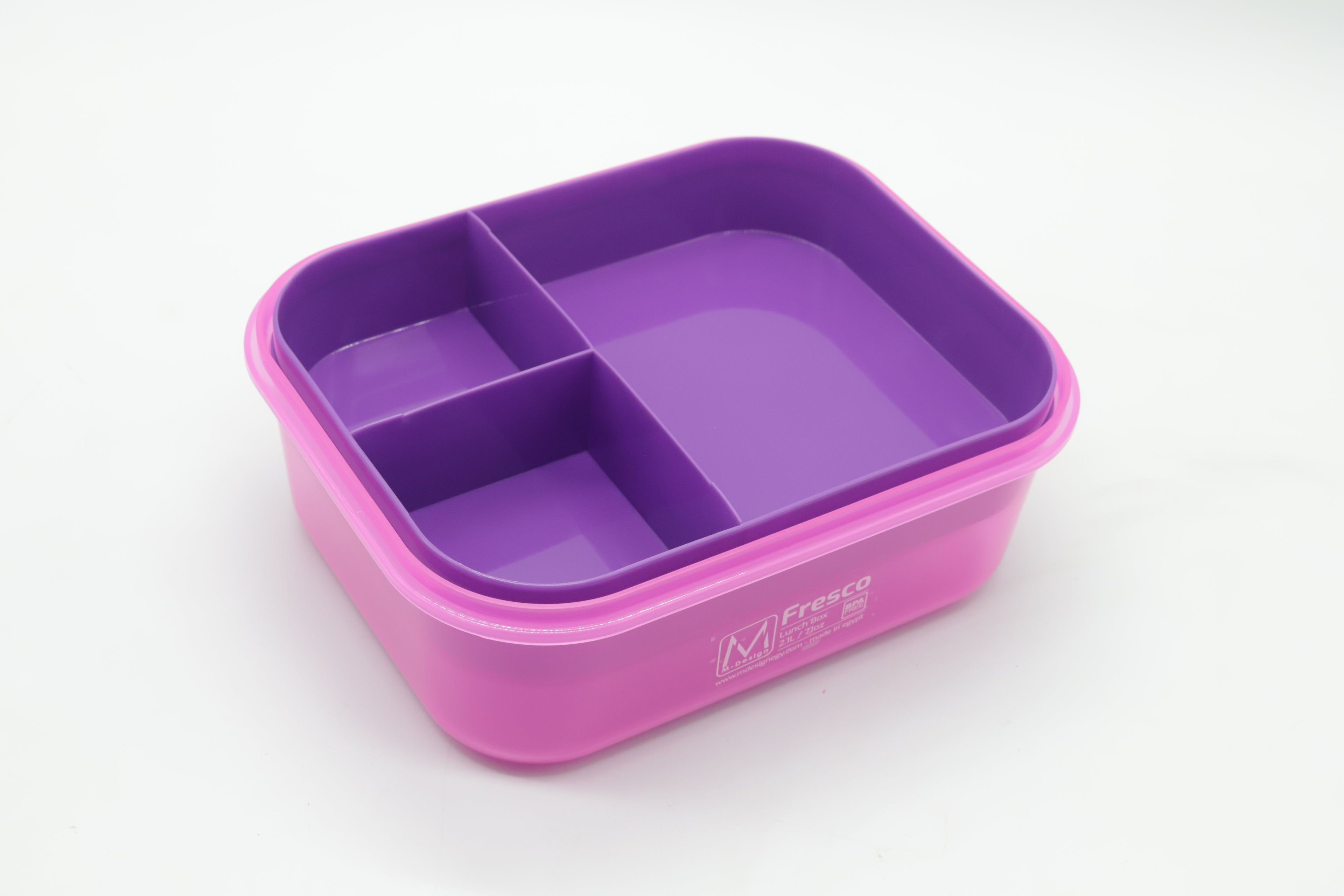 M-DESIGN Lunch Box 2.1L – Pink with Clip (6446)
