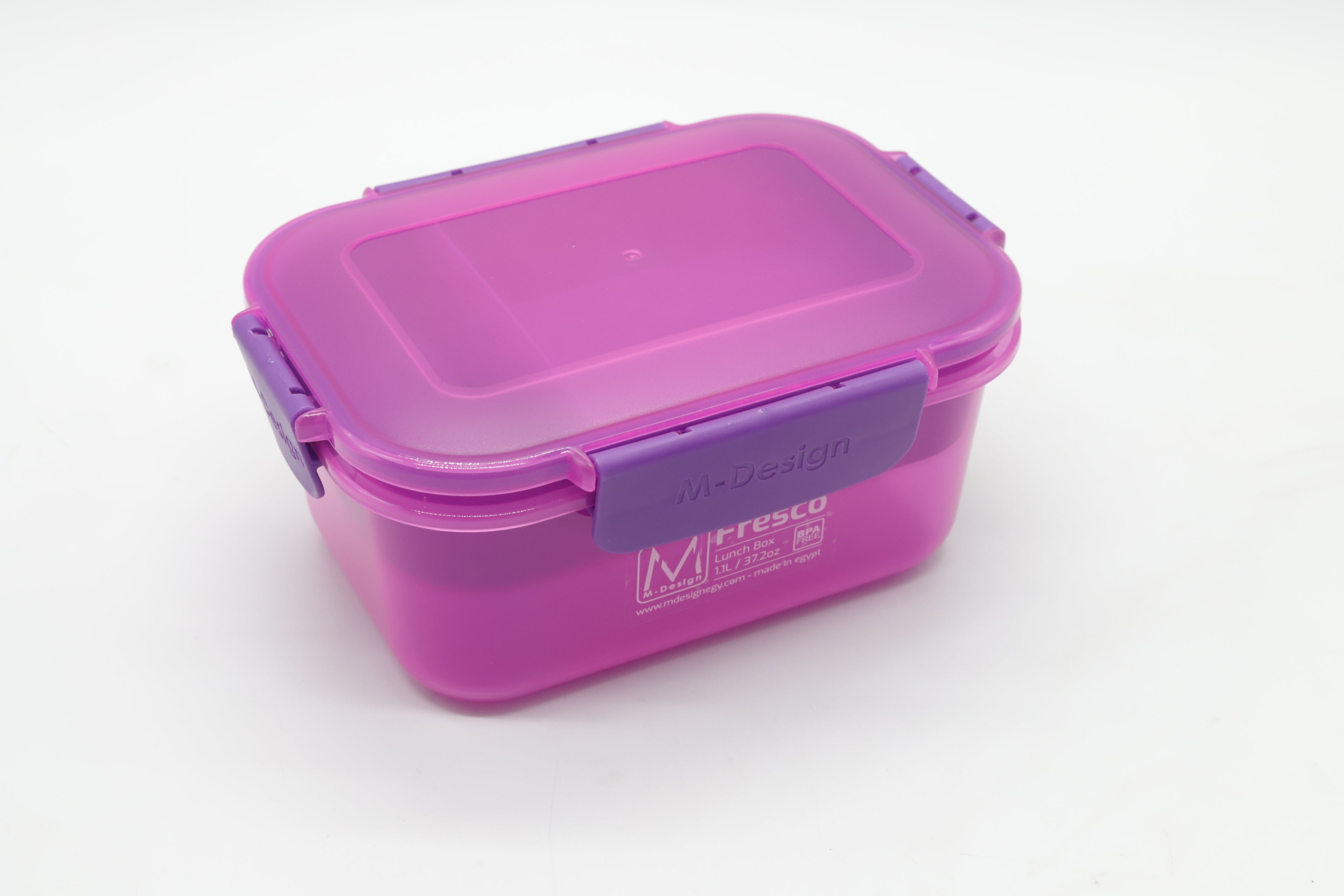 M-DESIGN Lunch Box 1.1L – Pink with Clip (6440)