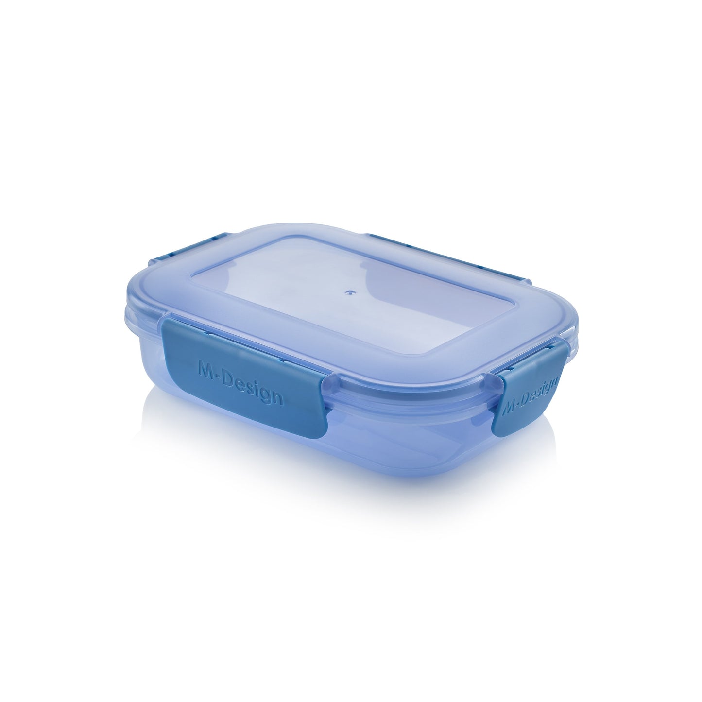 M-DESIGN Lunch Box 600ml – Blue with Blue Clip (6436)