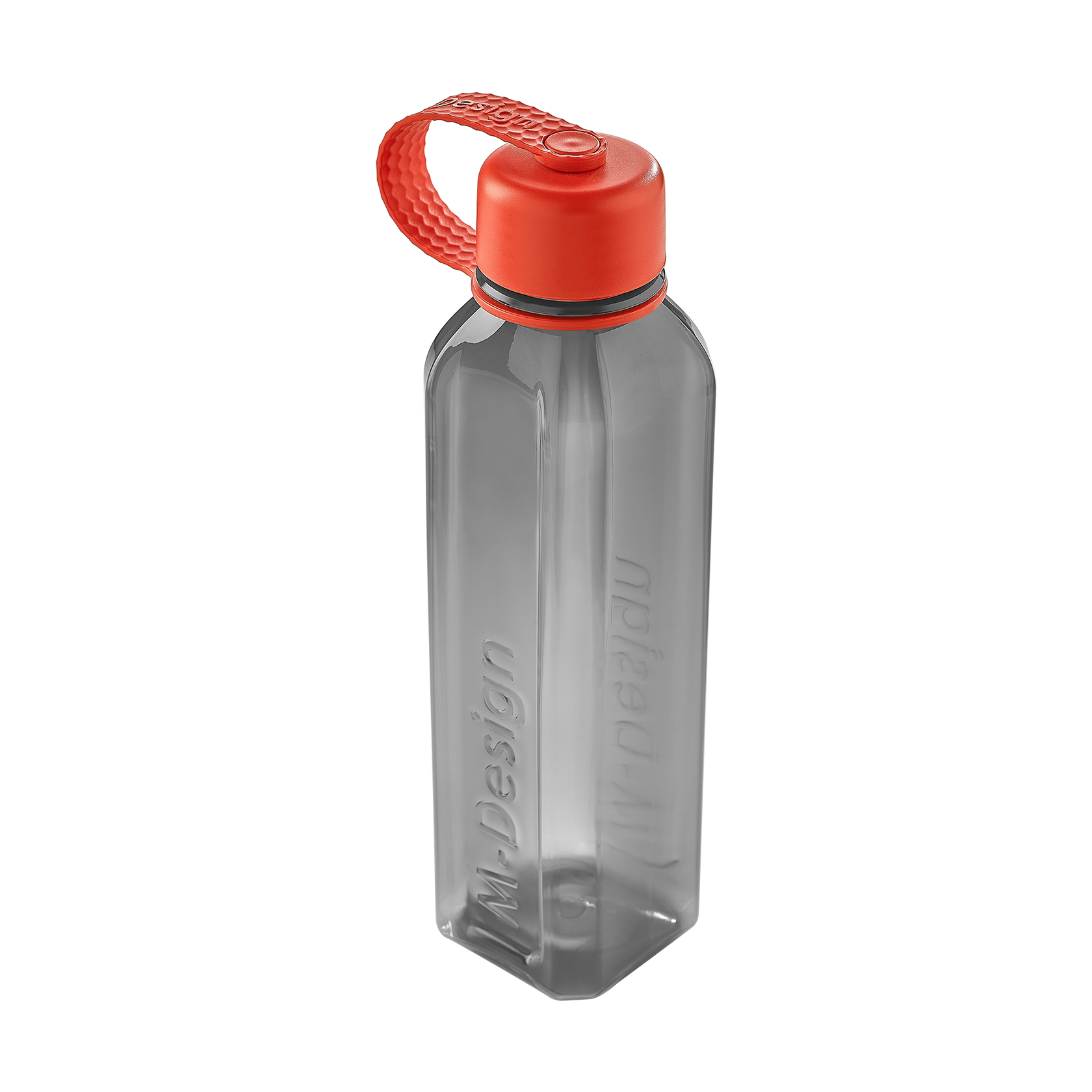 M-DESIGN Square Bottle 800ml with Attached Lid – Black (75078)