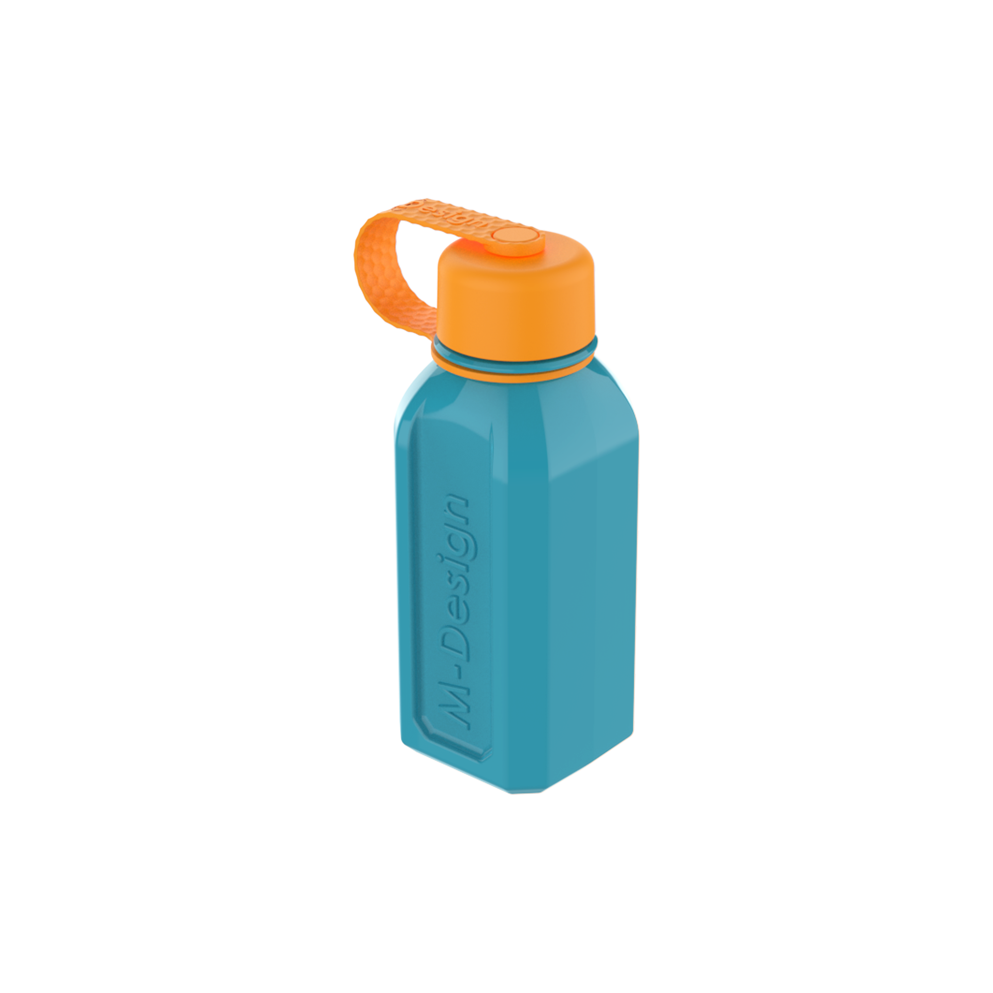 M-DESIGN Dual-Color Bottle 500ml – Turquoise & Orange (75121)