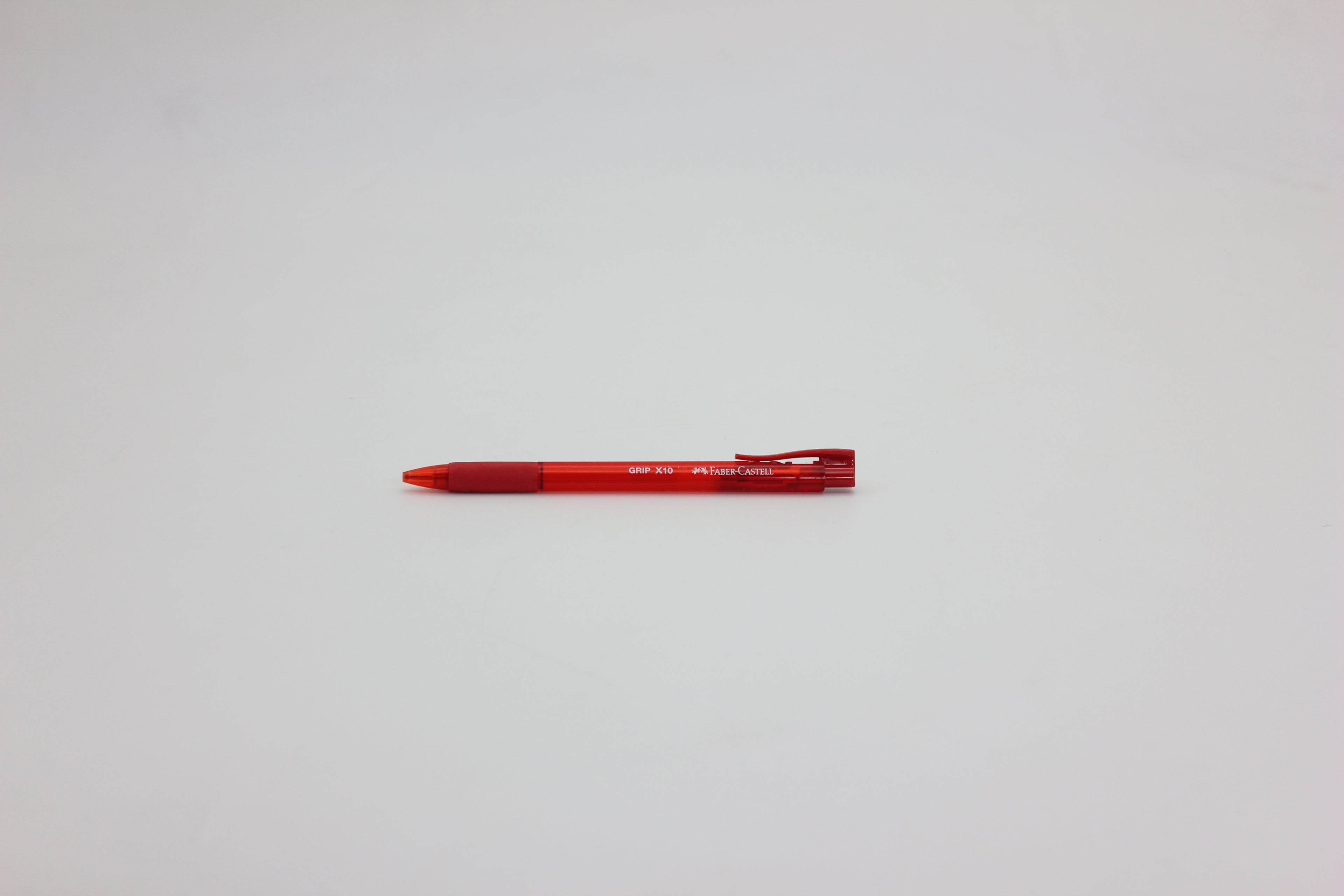 Faber Castell GRIP X 10 Colored Zippered Ballpoint Transparent pen, 1.0 mm withC