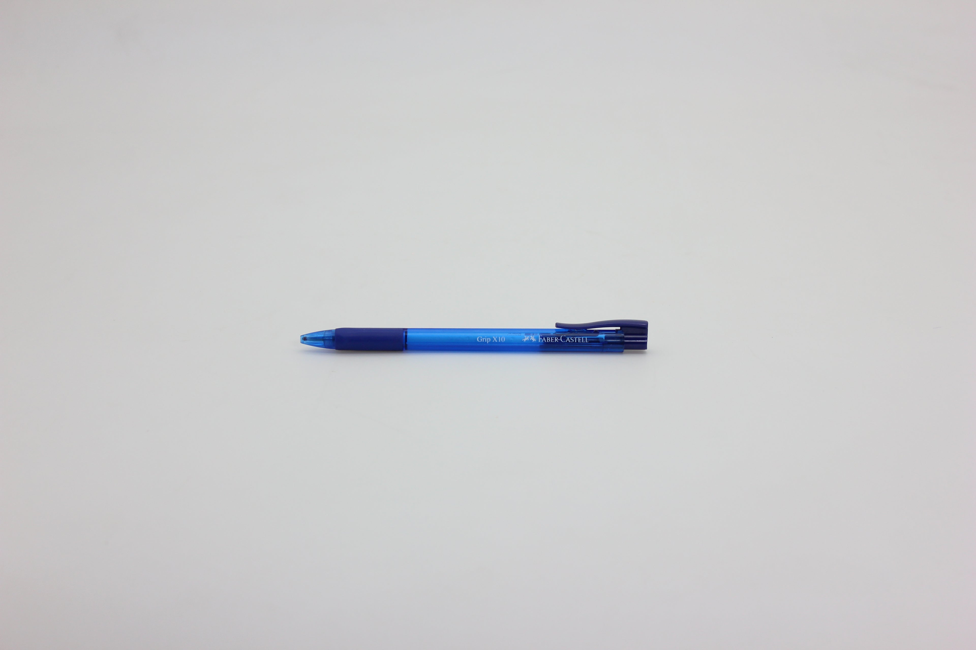 Faber Castell GRIP X 10 Colored Zippered Ballpoint Transparent pen, 1.0 mm withC