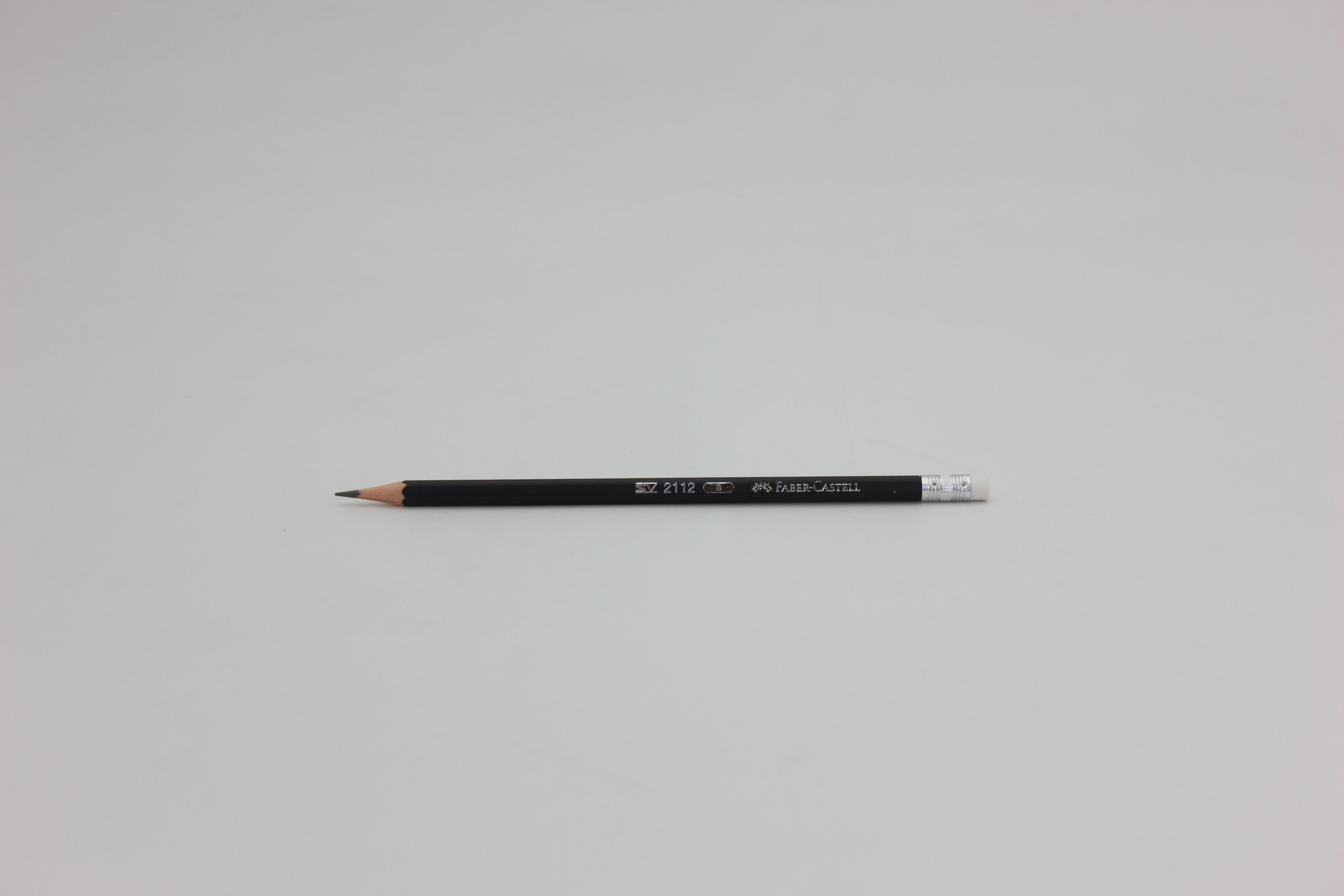 Faber Castell B pencil number 2112 with eraser