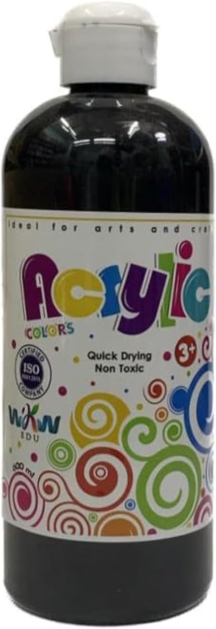 WKW Acrylic Paint Bottle 600 ml – Black