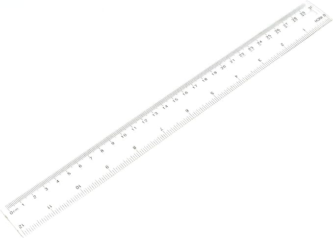 Ruler 30cm Transparent Plastic 9030