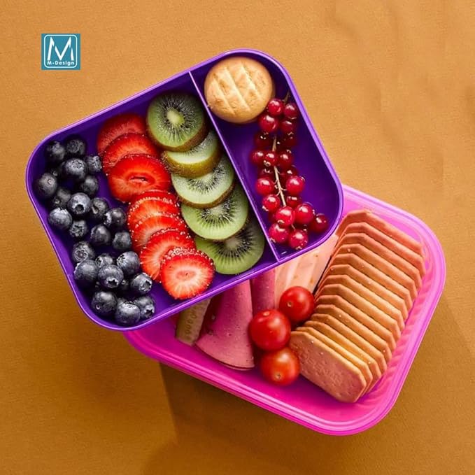 M-DESIGN Set (Pink) – Lunch Box 1.6L + Bottle 650ml + Cutlery (75093)