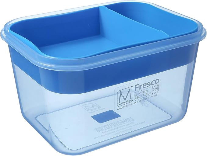 M-DESIGN Lunch Box 2.3L – Blue with Blue Clip (6448)