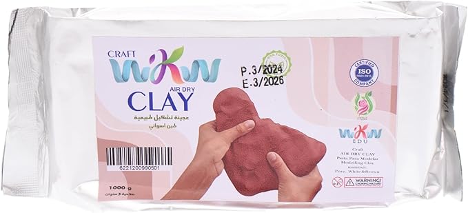 Air Dry Clay Aswan 1000g Brown WKW
