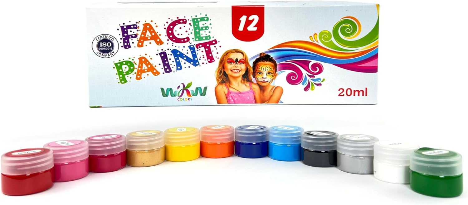WKW Face Paint Set 12 Colors 20ml