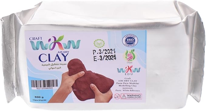 Air Dry Clay Aswan 500g Brown WKW