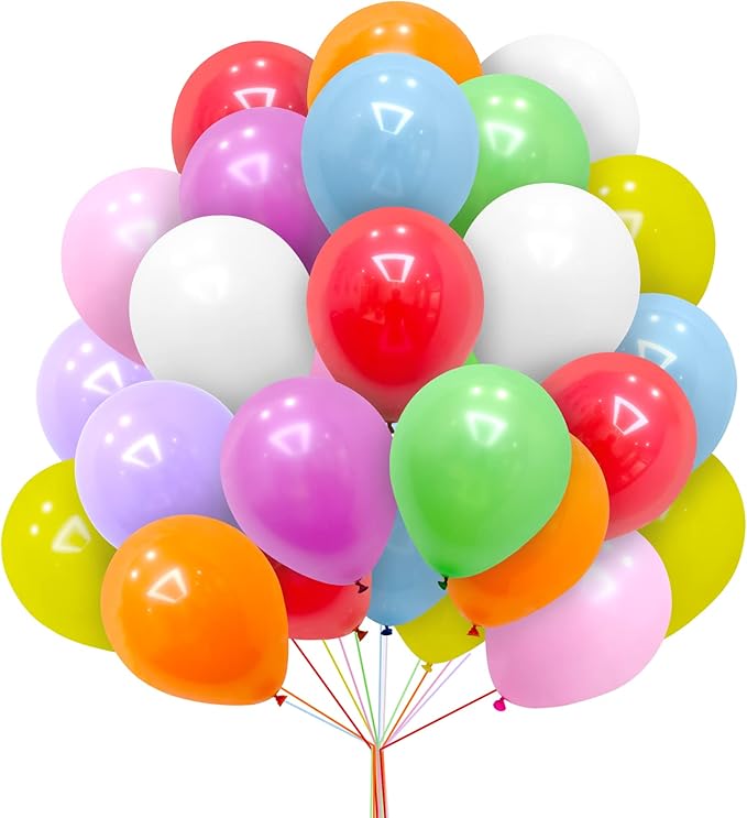 Pack of 10 Colored Balloons 1369-5-6195