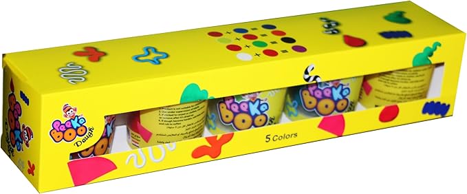 Set of 5 Cups Colored Clay 100g PEEKA BOO 40007