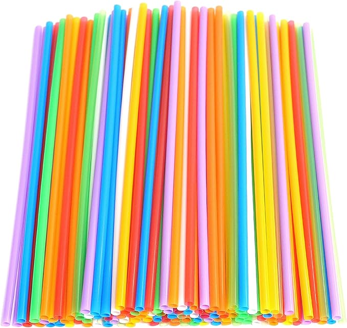 Pack of Colored Plastic Straws