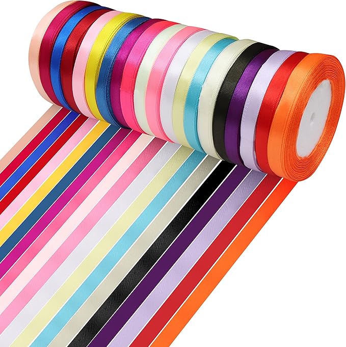 Satin Fabric Roll – Colors 14 Yards, 2 cm