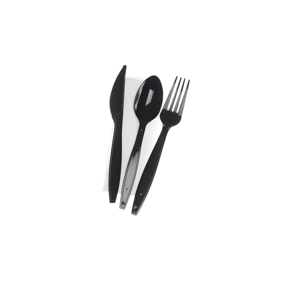 Cutlery Set (Fork, Knife, Spoon) – Black & White